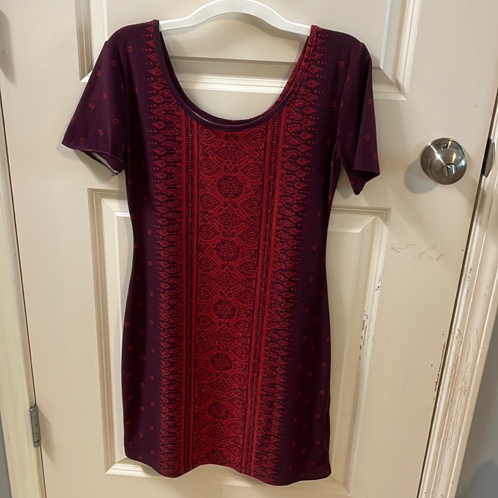 Purple slim fitting dress